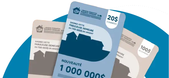 Billets de loterie pour maison et argent